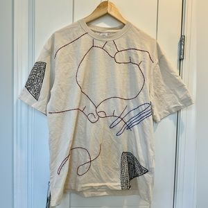 Zara embroidered t-shirt, Mens size large